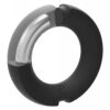 טבעת מתכת מצופה סיליקון HYBRID Cock Ring 45mm לזיקפה עוצמתית-20100