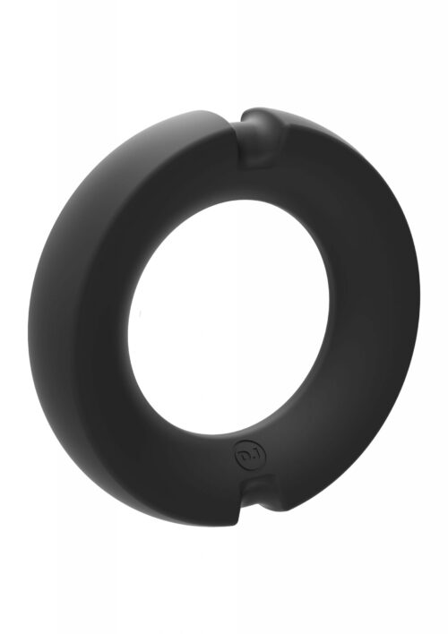 טבעת מתכת מצופה סיליקון HYBRID Cock Ring 45mm לזיקפה עוצמתית-0