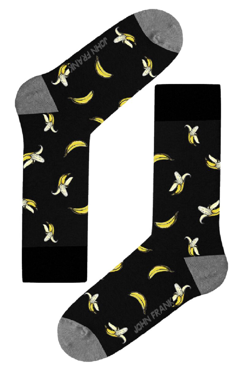 גרביים ארוכות דמויות John Frank בננות שחור